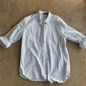 Brandy Melville Blue and White Striped Button Down